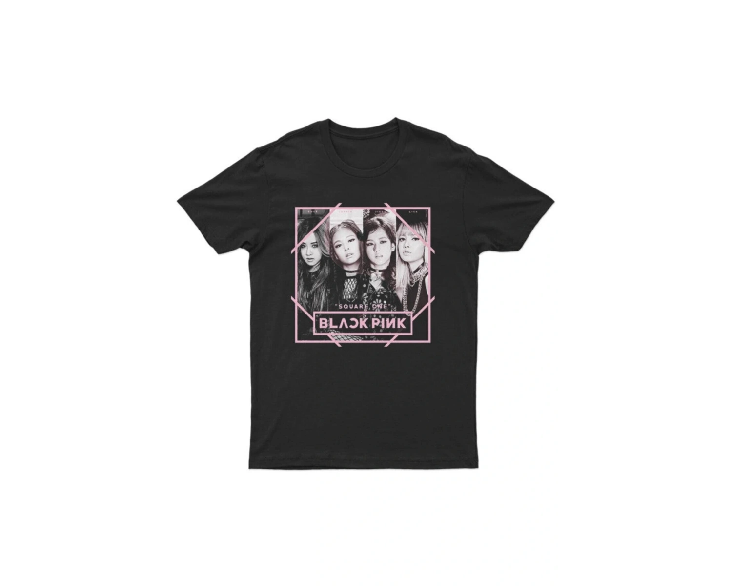 Black Pink Unisex Tişört T-shirt Bet2333