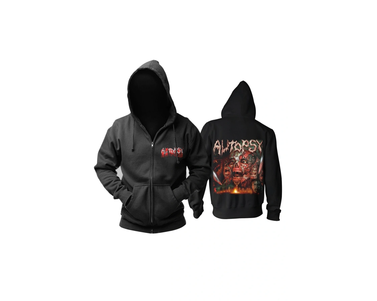 Black Sabbat Metal Song Fermuarlı Kapşonlu Hoodie 14082