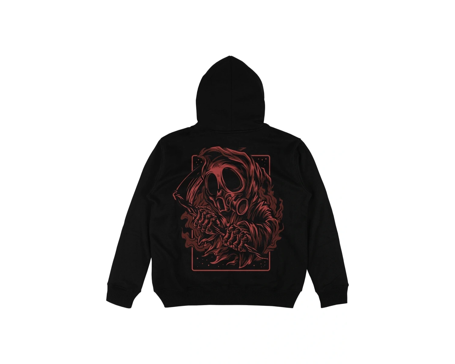 Blood Siyah Oversize Unisex Kapüşonlu Sweatshirt Hoodie