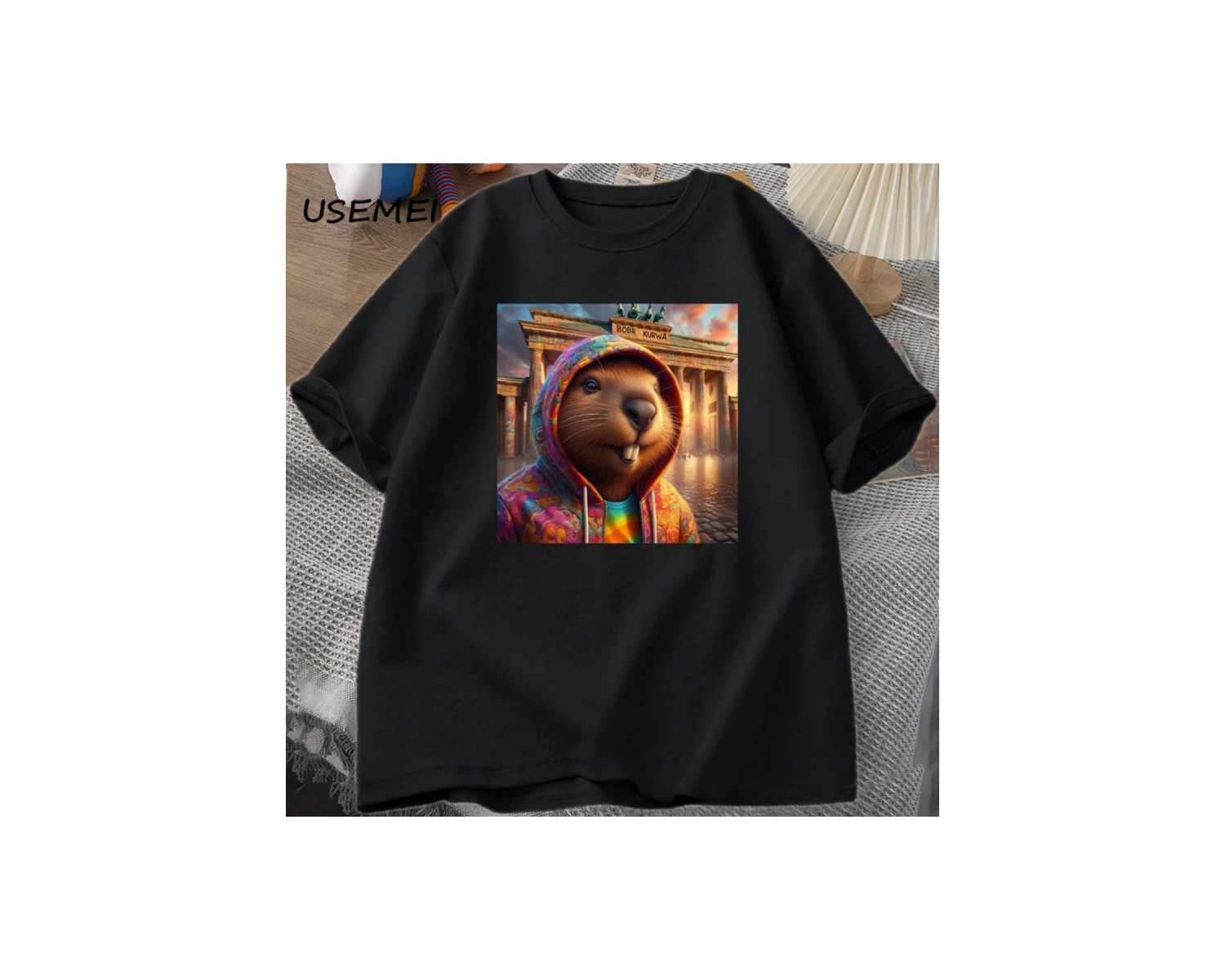 Bóbr Kurwa Gladyatör T Shirt Erkekler Kadınlar için Romanın Zafer Grafik T-Shirt Bober Beave 2833