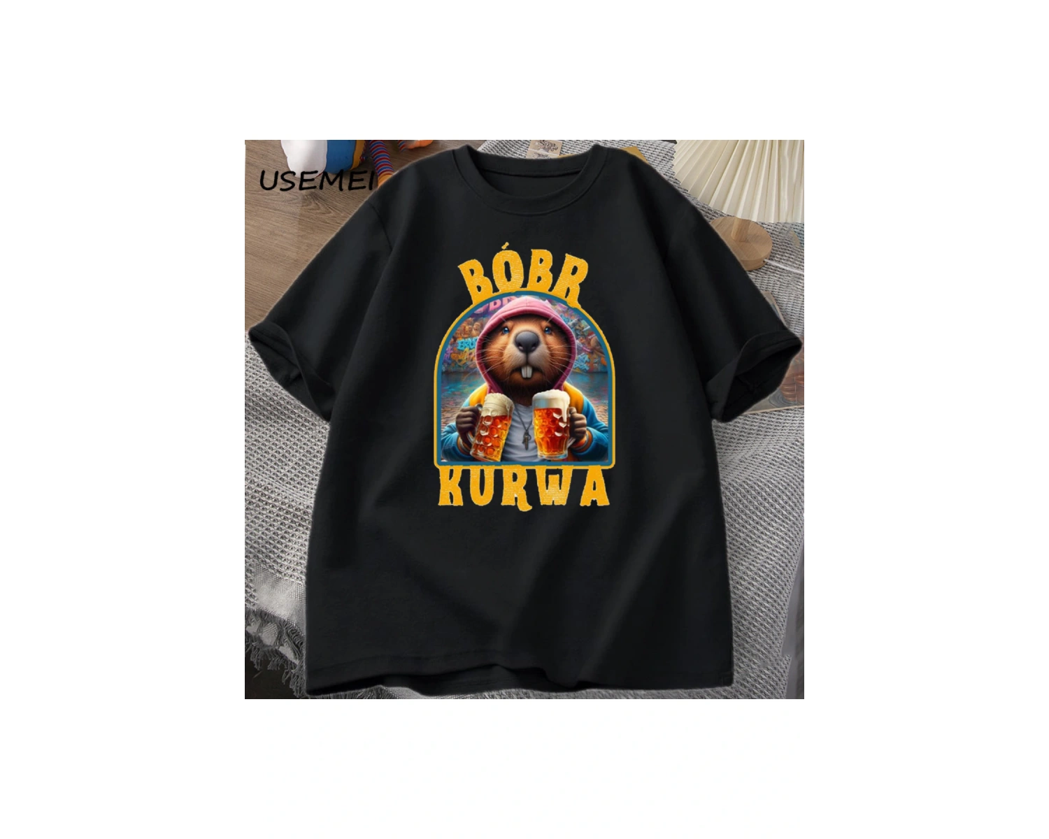 Bóbr Kurwa Gladyatör T Shirt Erkekler Kadınlar için Romanın Zafer Grafik T-Shirt Bober Beave 2833