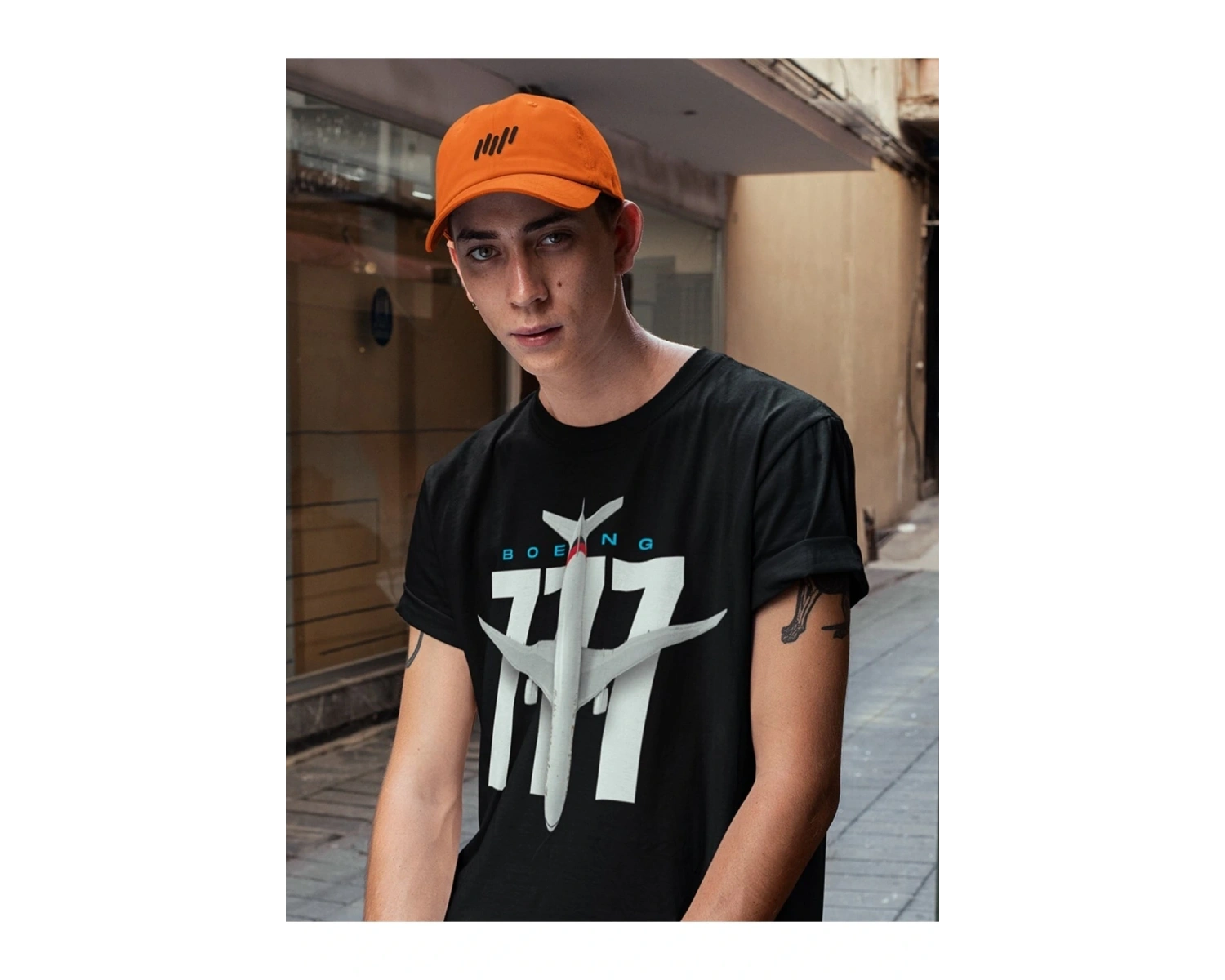 Boeing 777-300 Siyah T-shirt