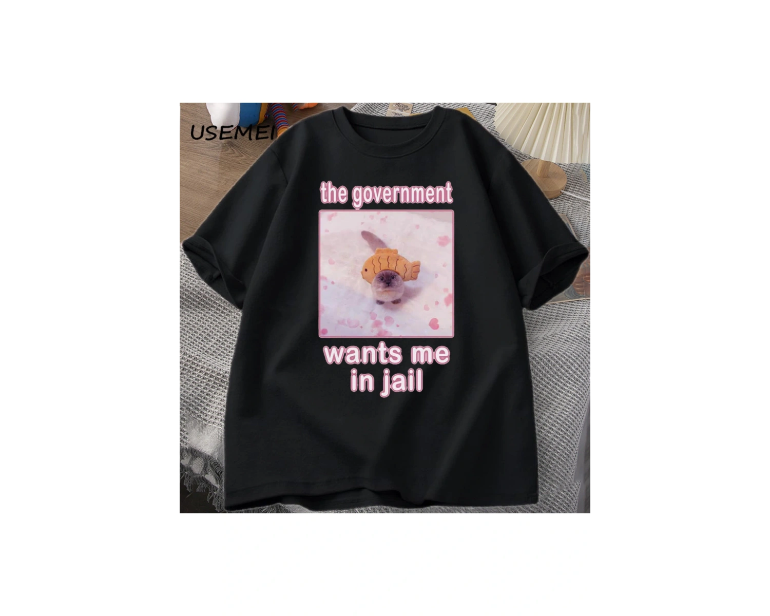 Born To OIIA Dönen Kedi T-Shirt Komik Retro Hayvan Tee 90s Pamuk Adam kısa kollu tişört Haraj 2972