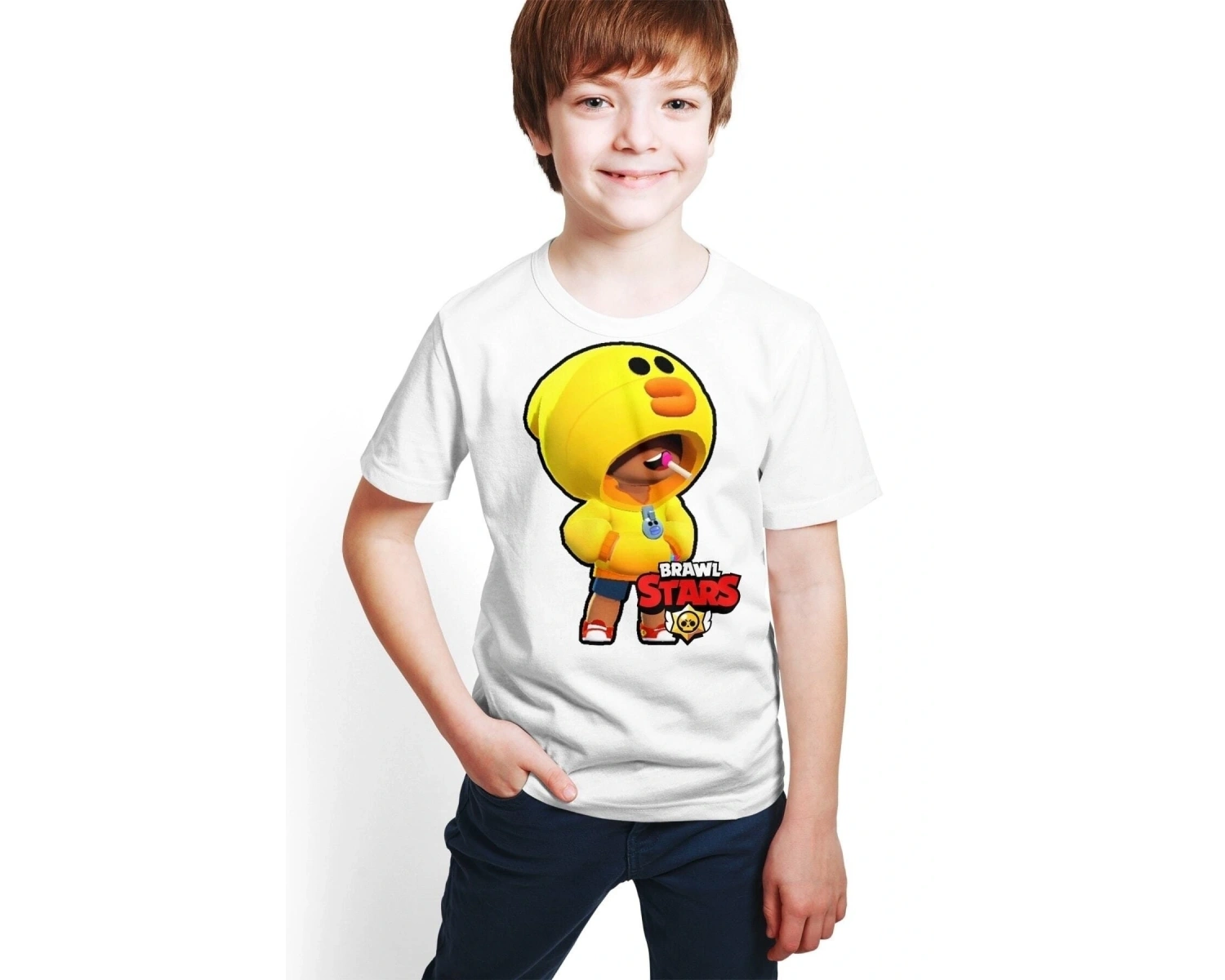Brawl Stars - Leon - Dijital Baskılı Erkek Çocuk Beyaz T-shirt E-03