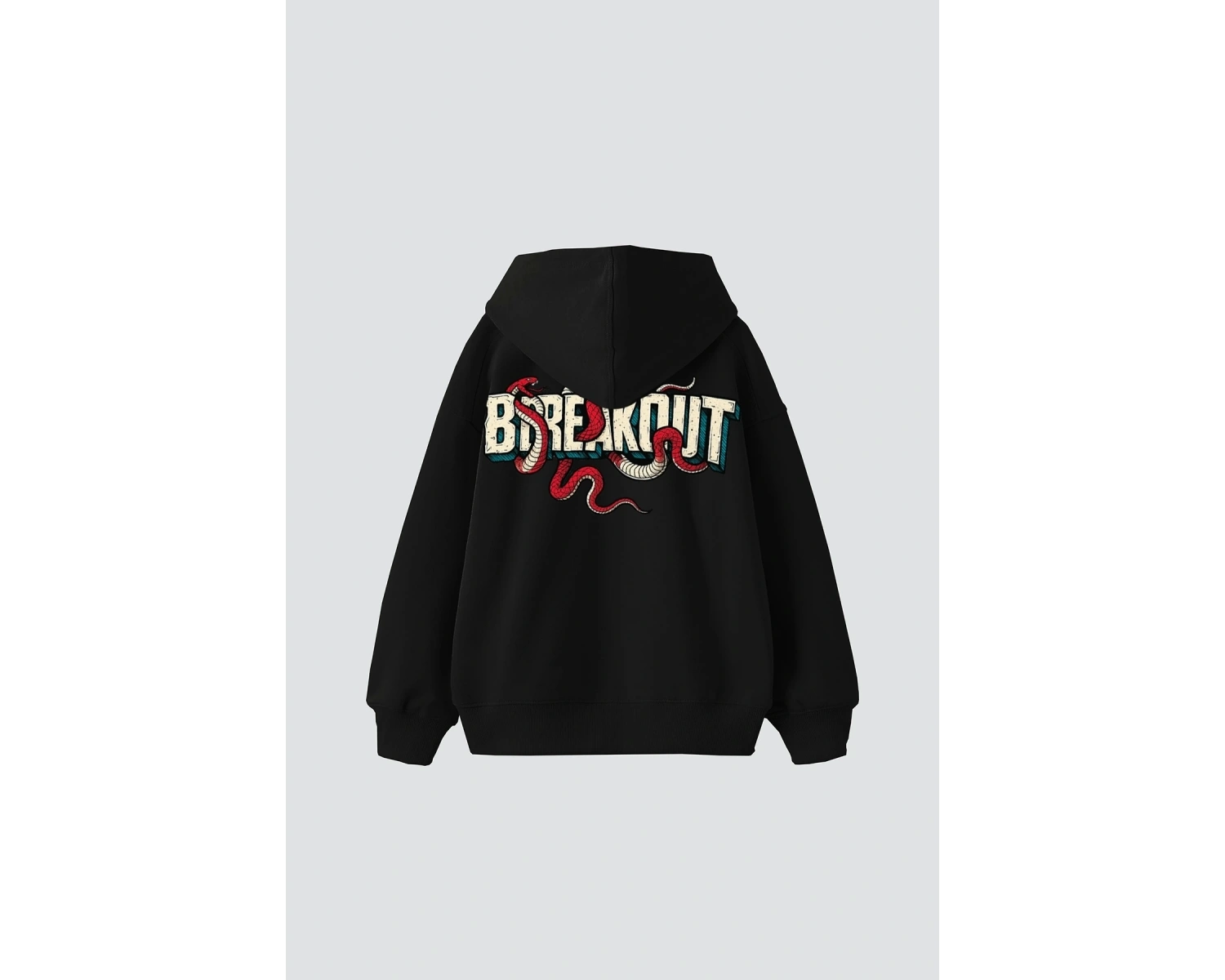 Breakout Baskılı Oversize Unisex Beyaz