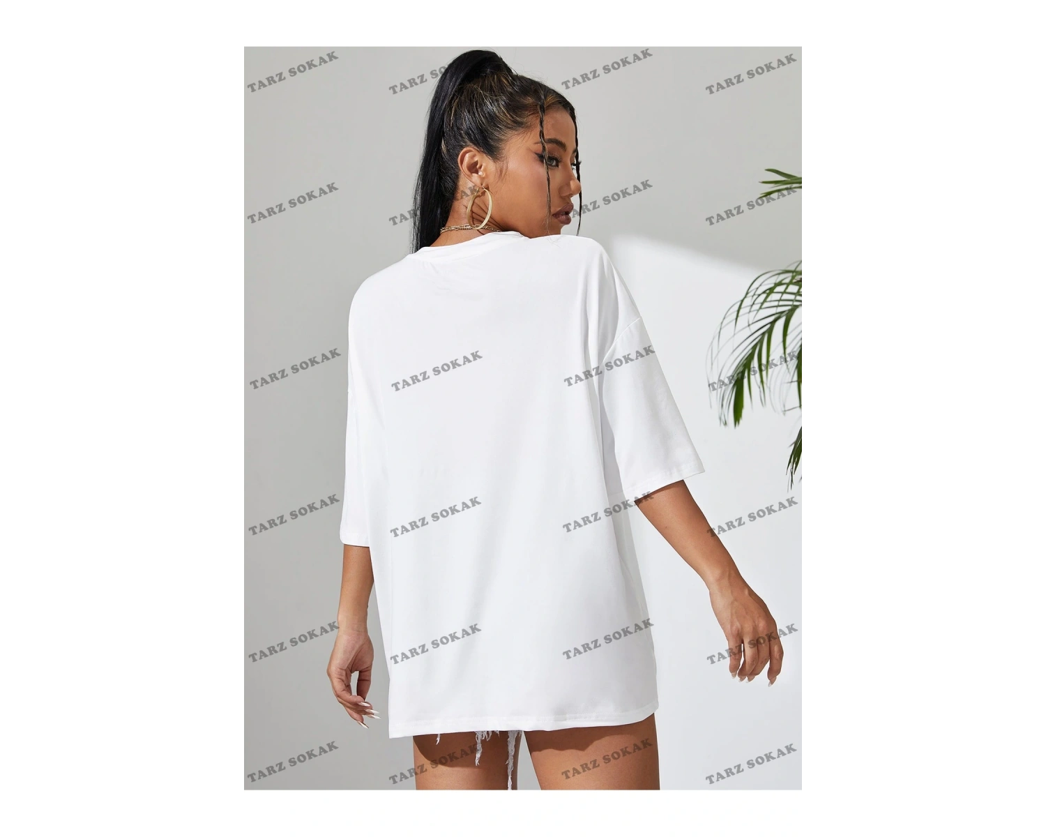 Brook Baskılı Oversize Kalıp Unisex T-shirt