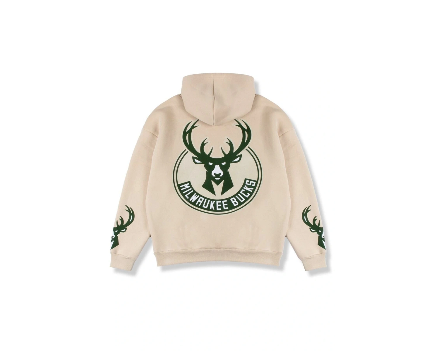 Bucks Sırt Baskılı Bej Oversize Unisex