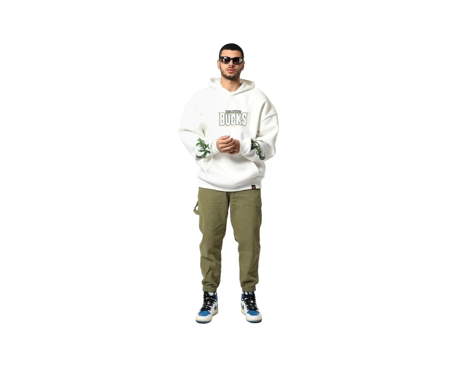 Bucks Sırt Baskılı Ekru Oversize Unisex
