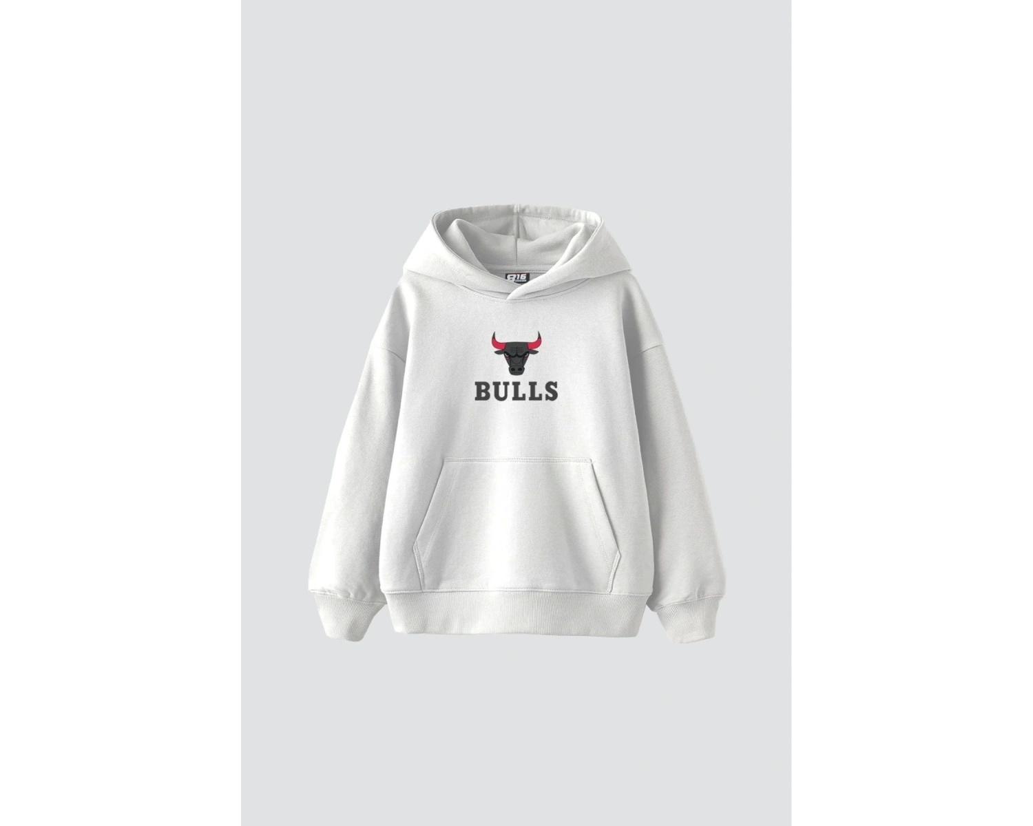 Bulls Baskılı Oversize Unisex Beyaz
