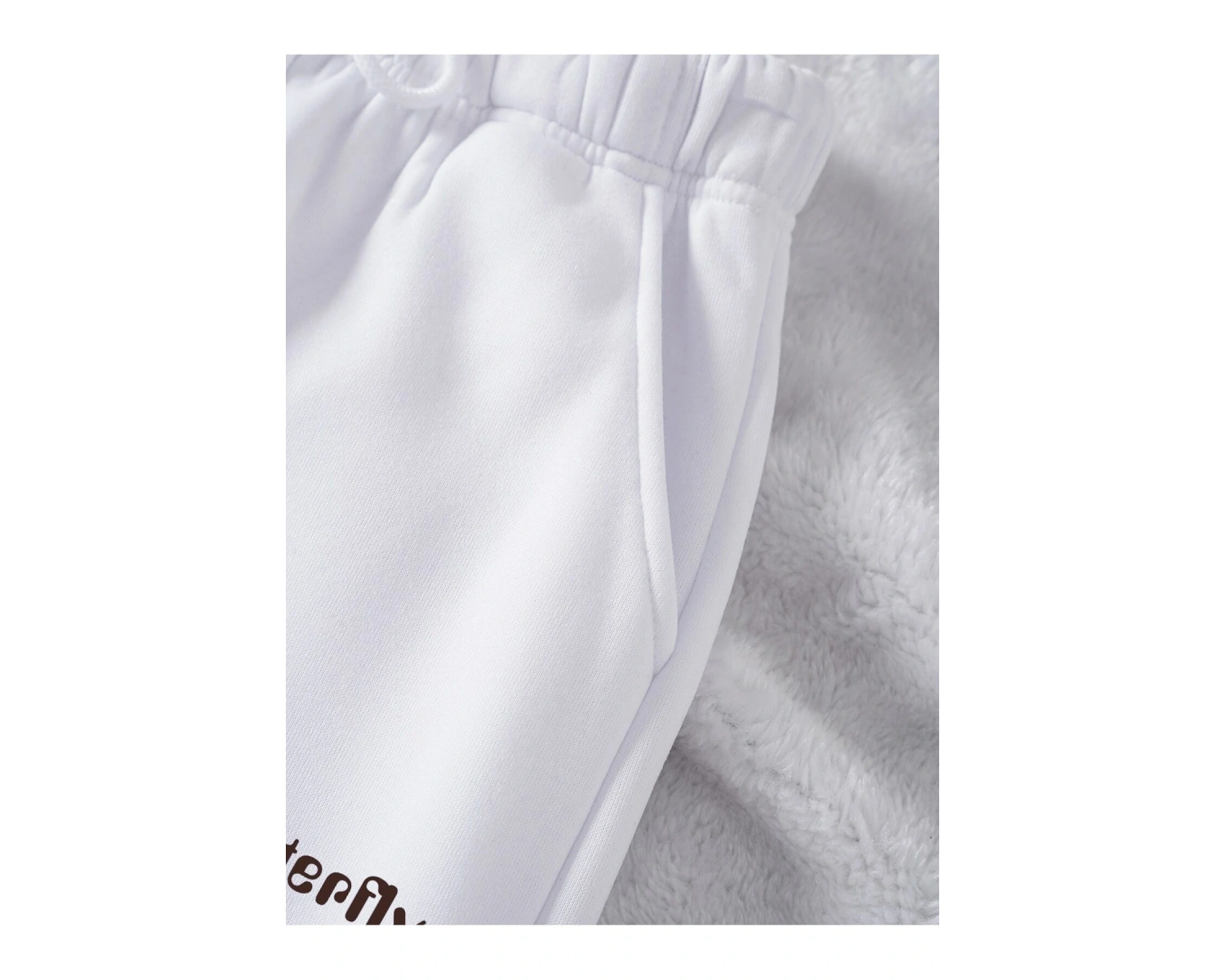 Butterfly & Letter Graphic Drawstring Waist 4 Mevsim Eşofman