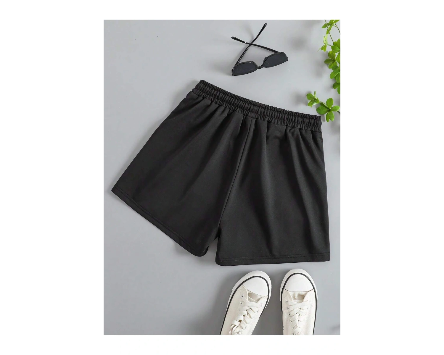 Butterfly Print Drawstring Waist Şort