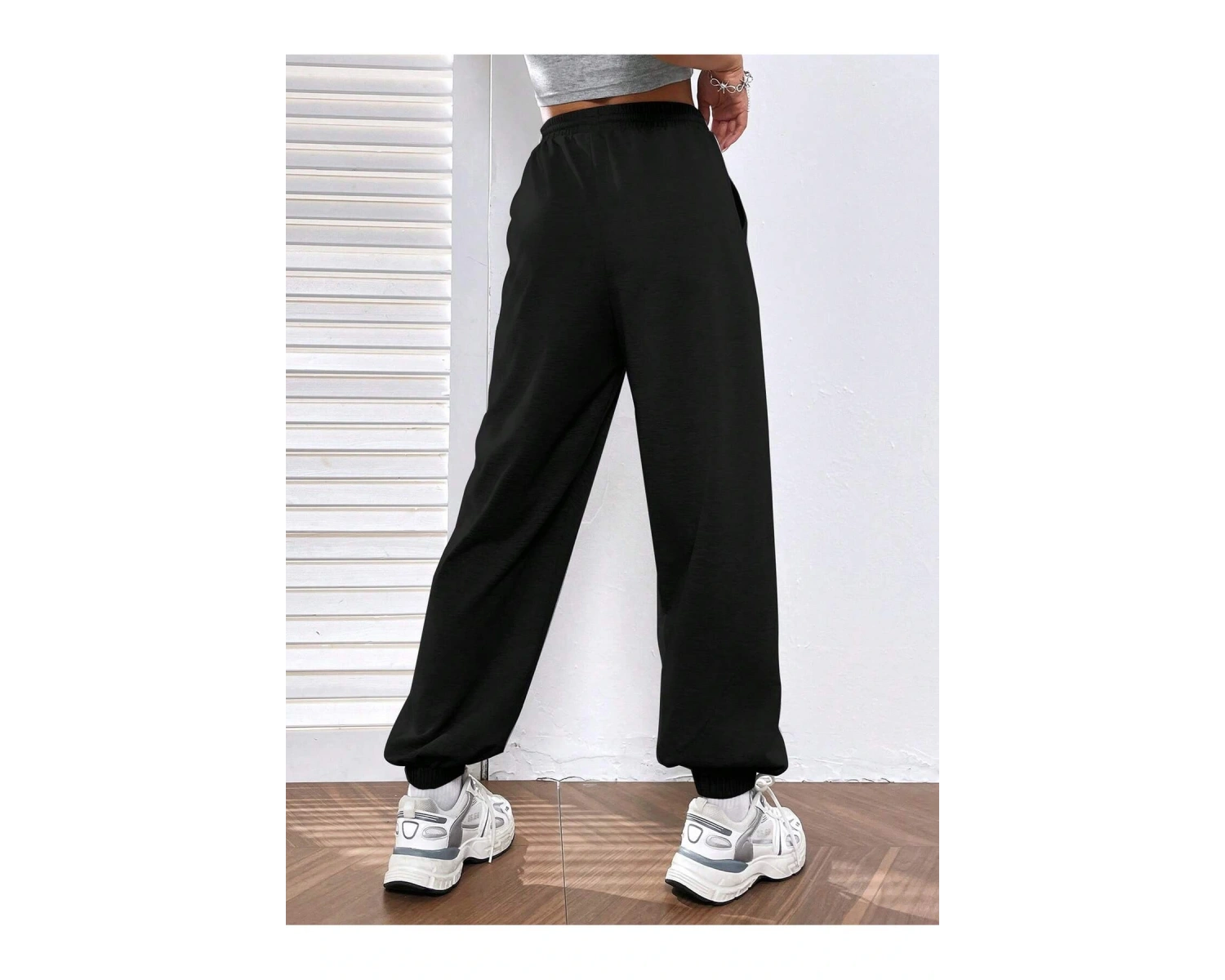 Butterfly Print Elastic Waist 4 Mevsim Eşofman