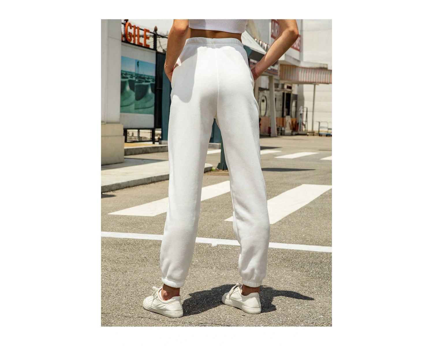 Butterfly Print Elastic Waist 4 Mevsim Eşofman