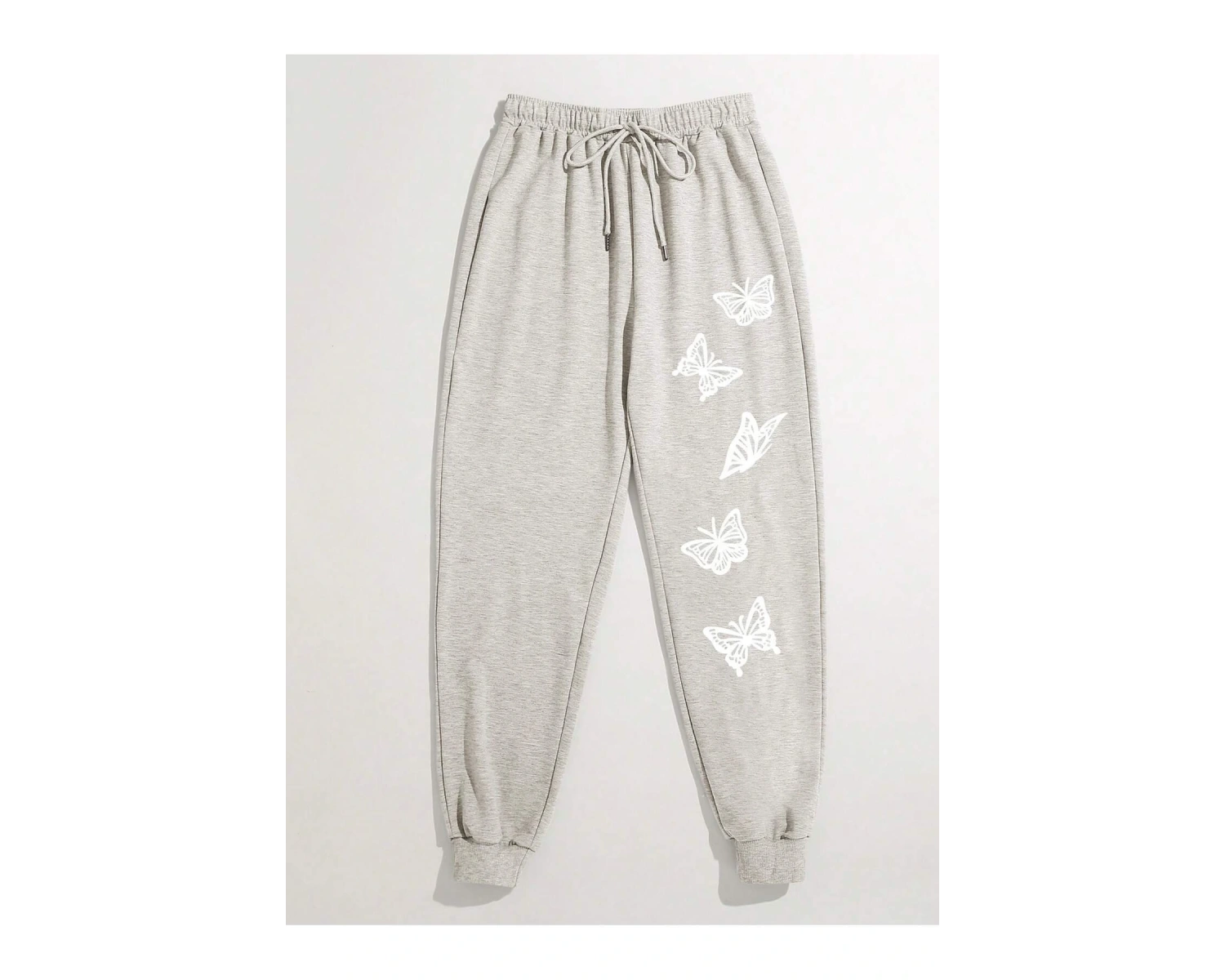 Butterfly Print Tie Waist 4 Mevsim Eşofman