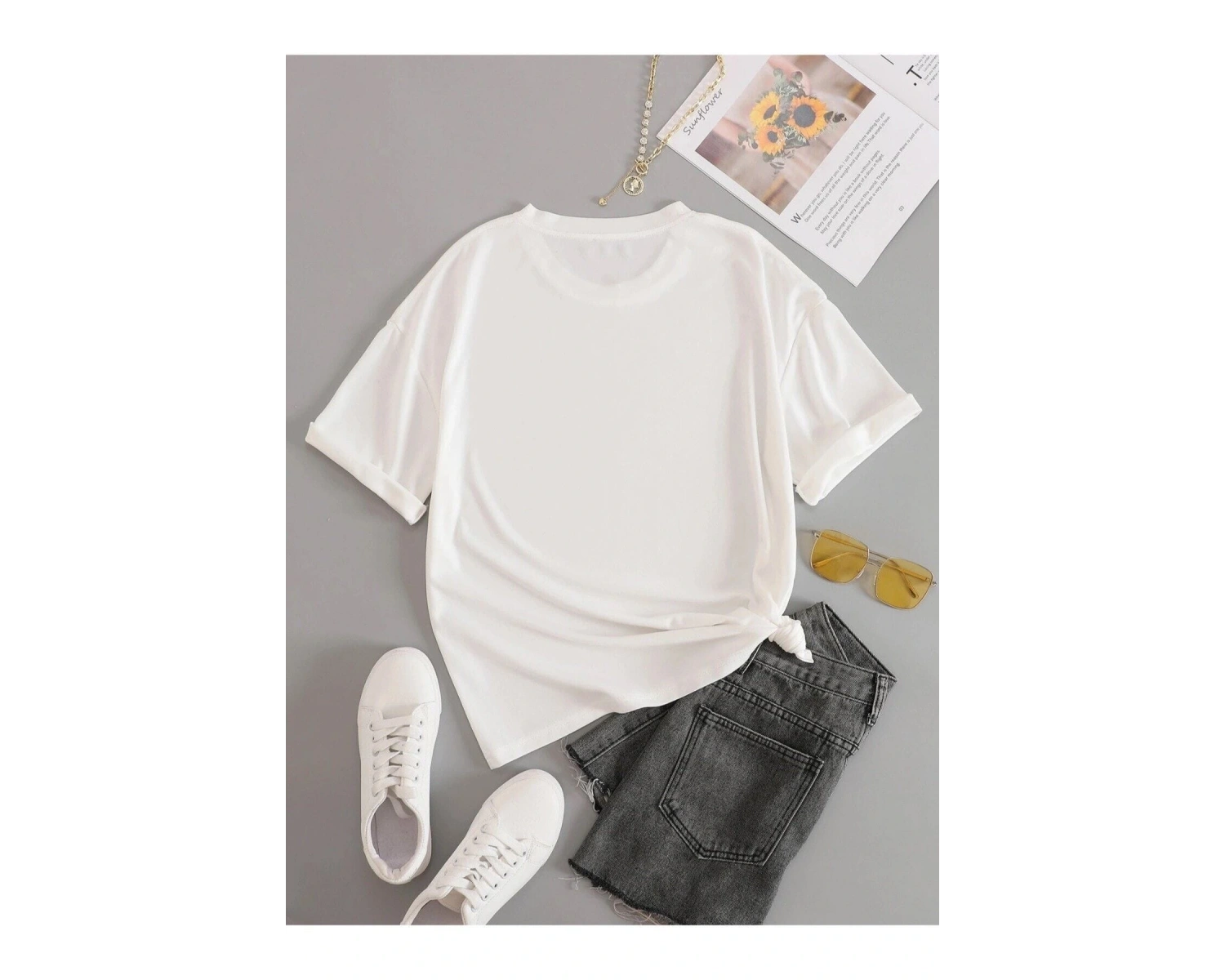 Büyük Beden Beyaz Brooklyn New York Kırmızı Baskılı Oversize Unisex Pamuklu