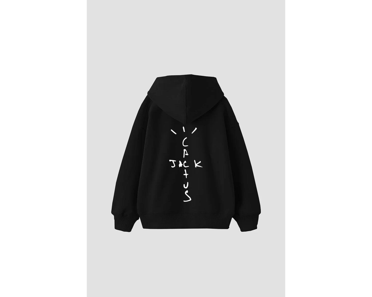 Cactus Jack Sırt Baskılı Oversize Unisex Beyaz