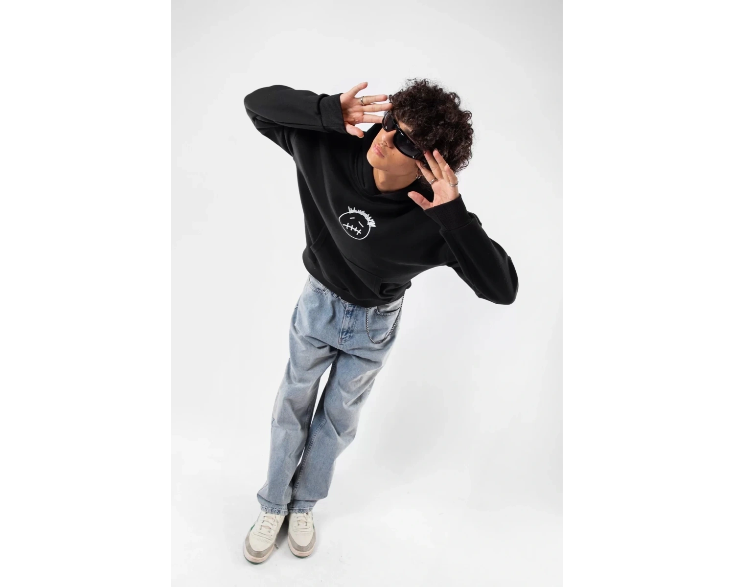 Cactus Jack Sırt Baskılı Oversize Unisex Beyaz