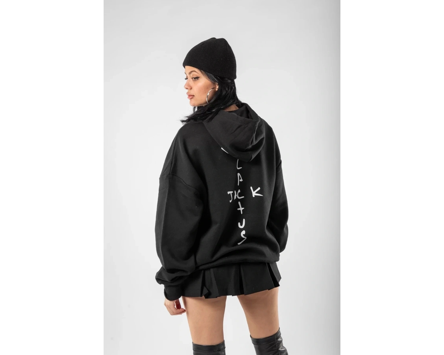 Cactus Jack Sırt Baskılı Oversize Unisex Beyaz