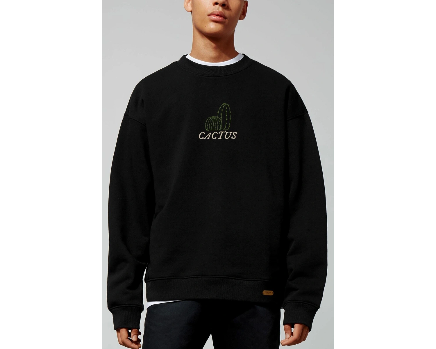 Cactus Oversize Siyah Sweatshirt Tarzsokak58