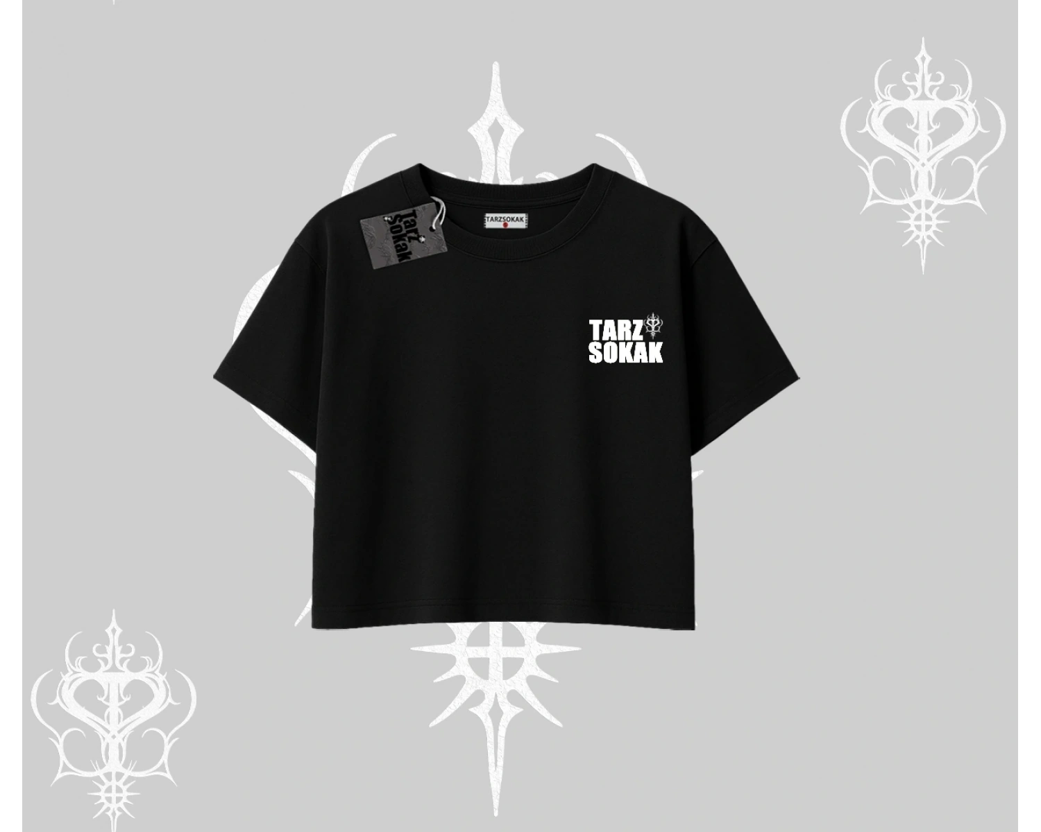 Cafe - Butik - Galeri vb işyerlerine  KADIN CROP T-shirt