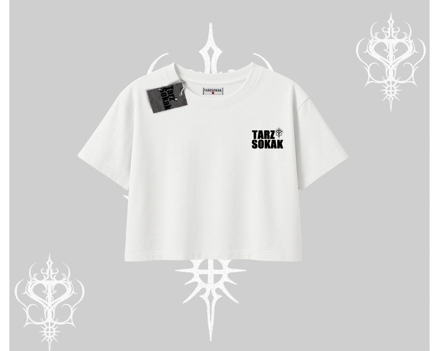 Cafe - Butik - Galeri vb işyerlerine  KADIN CROP T-shirt