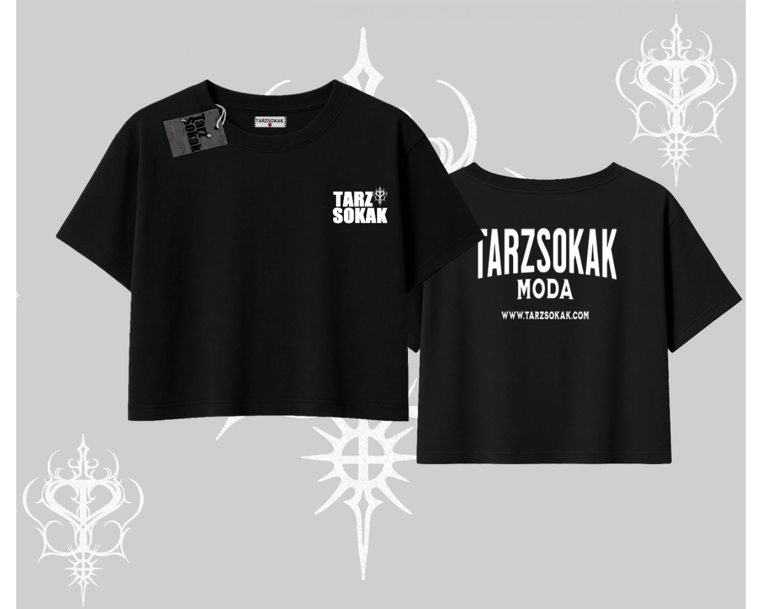 Cafe - Butik - Galeri vb işyerlerine  KADIN CROP T-shirt