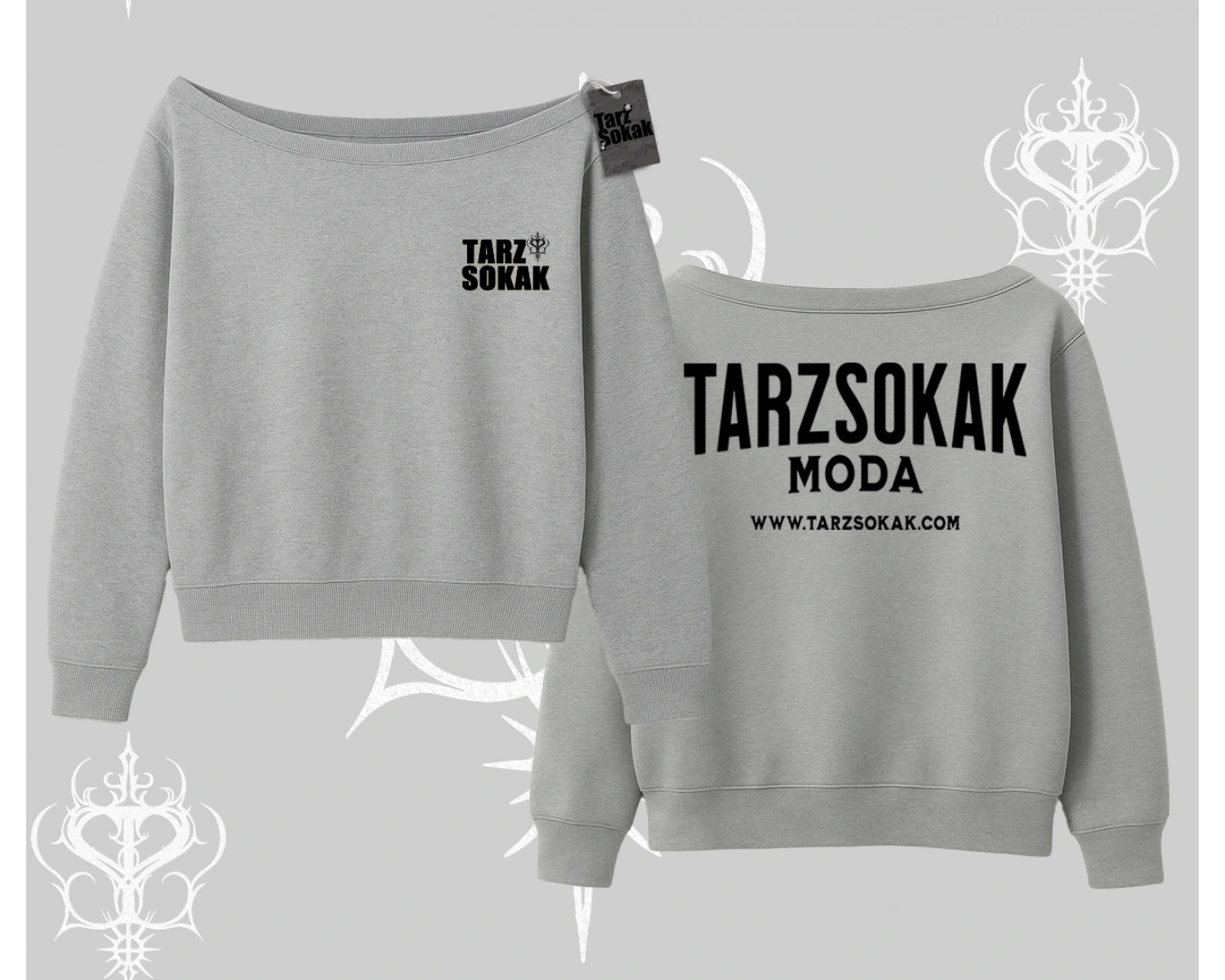 Cafe - Butik - Galeri vb işyerlerine  Kadın KAYIK YAKA Sweatshirt