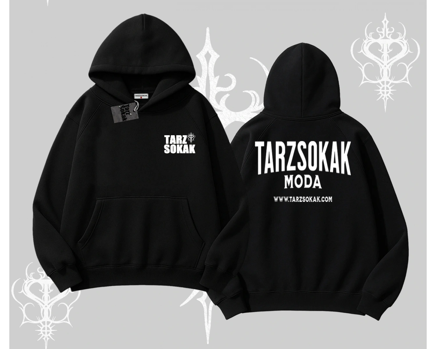 Cafe - Butik - Galeri vb işyerlerine  UNİSEX Kapşonlu Sweatshirt