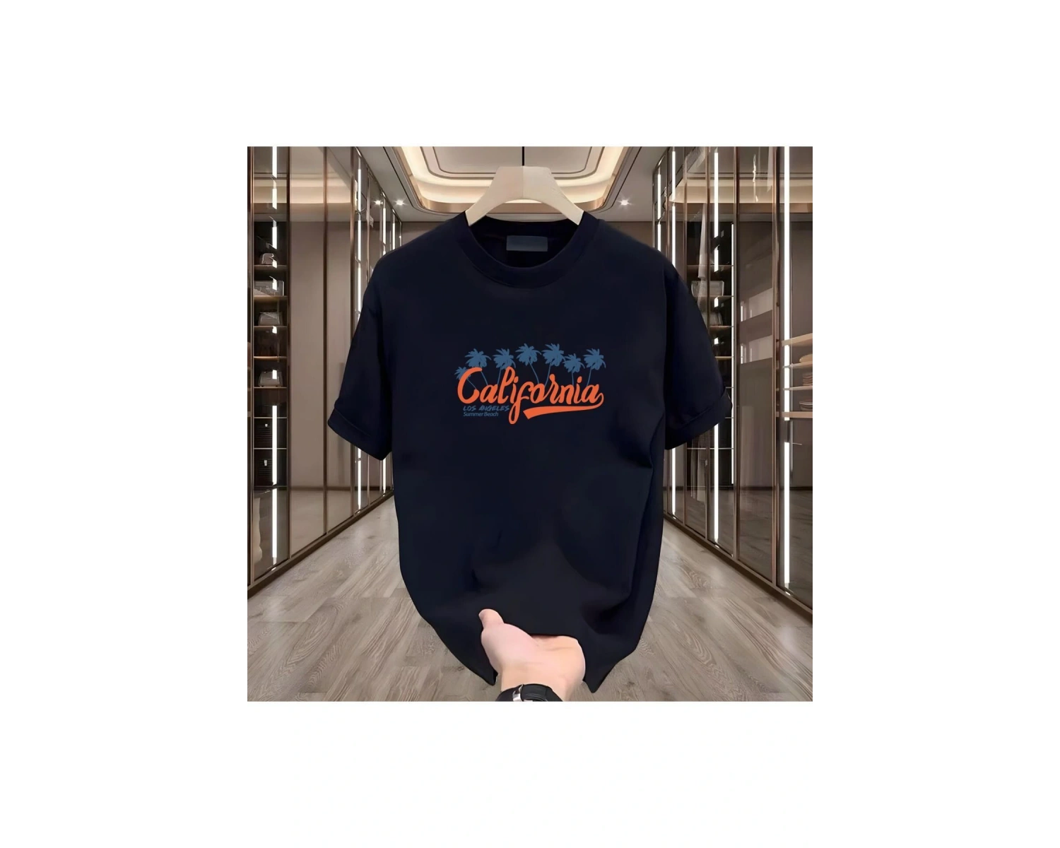 California Baskılı Beyaz