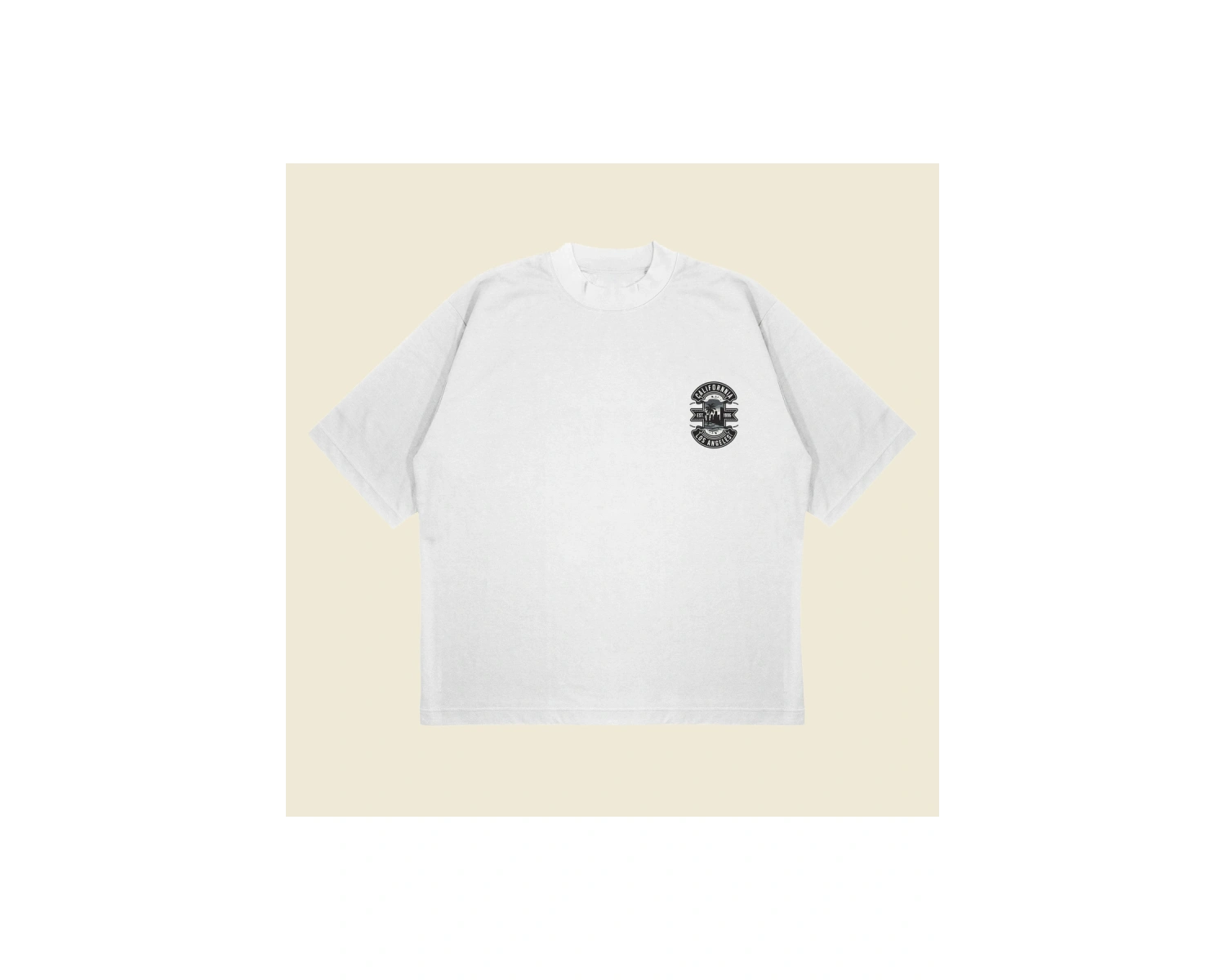 Californiala Baskılı Oversize Unisex Pamuklu Nefes Alan Kalın Kumaşlı