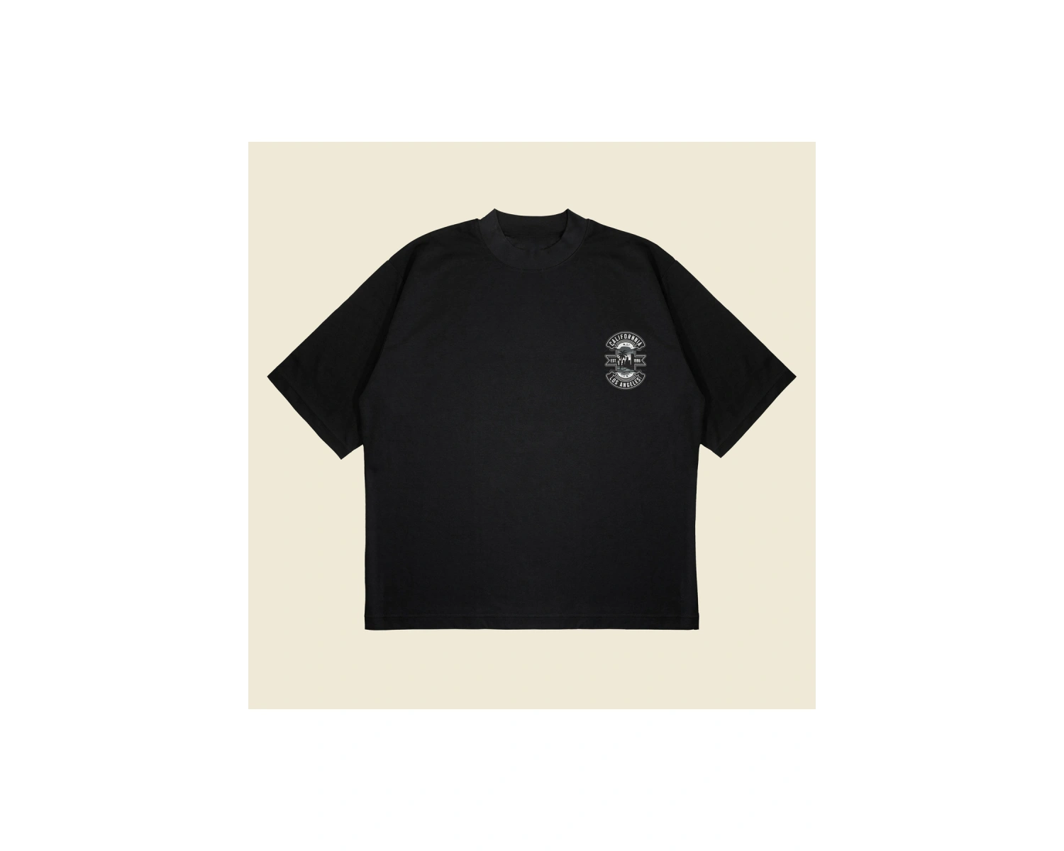 Californiala Baskılı Oversize Unisex Pamuklu Nefes Alan Kalın Kumaşlı