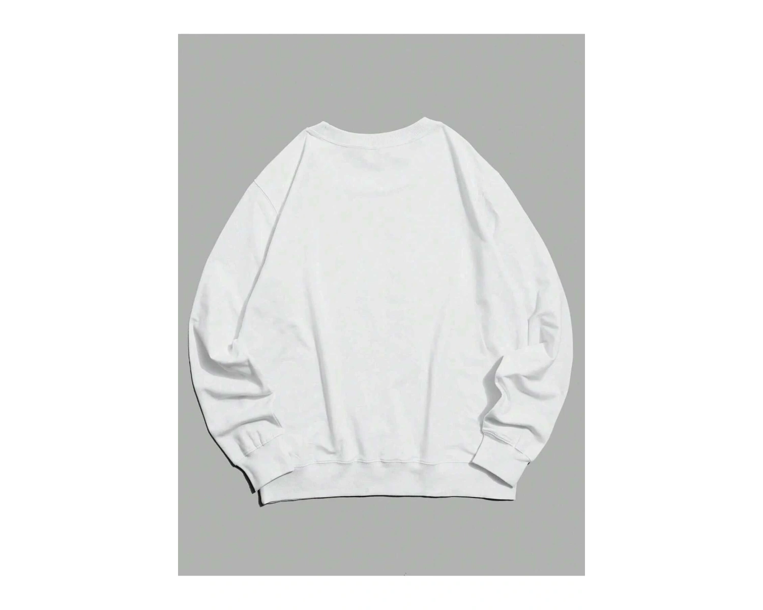 Car Print Drop Shoulder Sweatshirt Beyaz