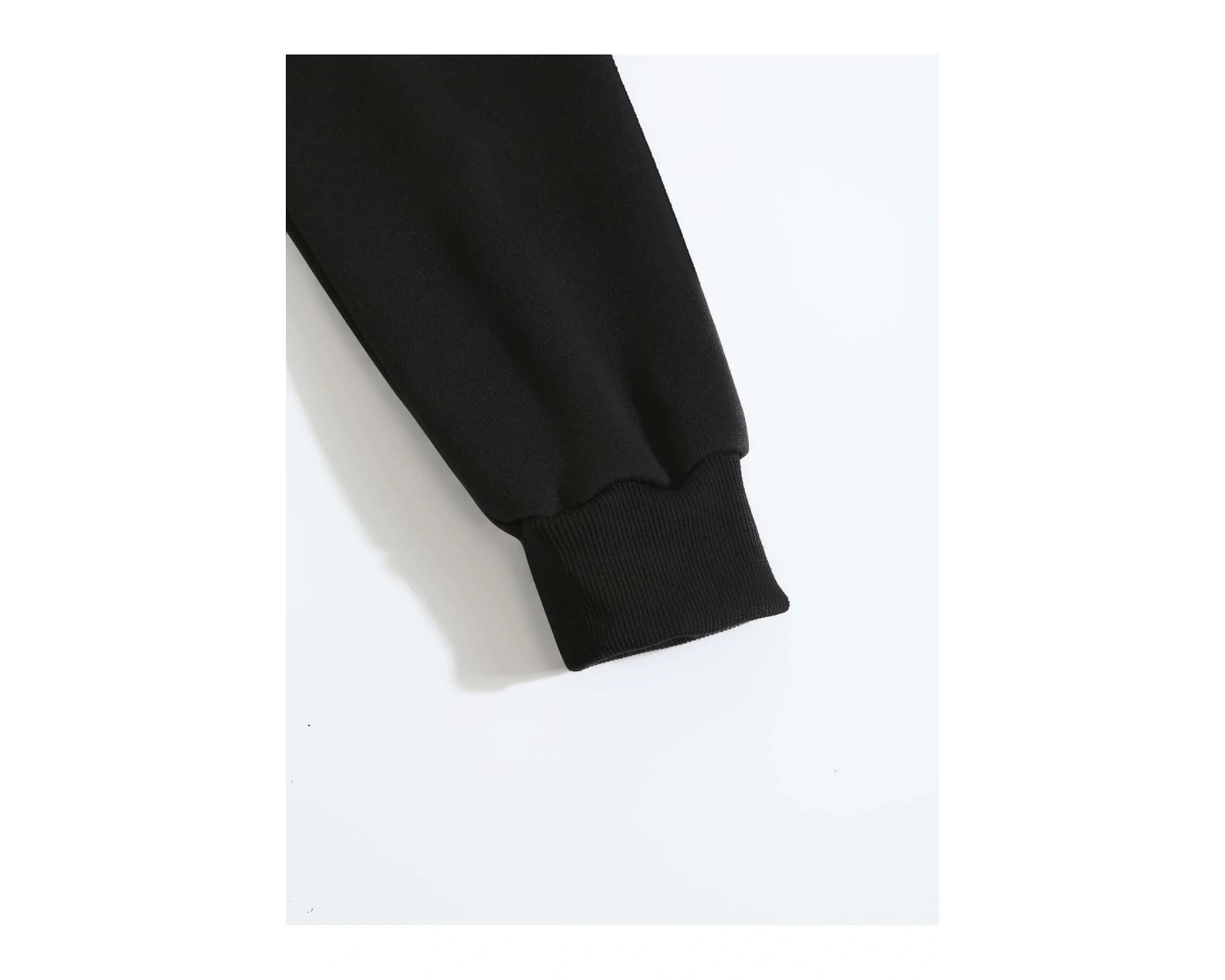 Cartoon And Korean Letter Graphic Drawstring Lined Hoodie Siyah