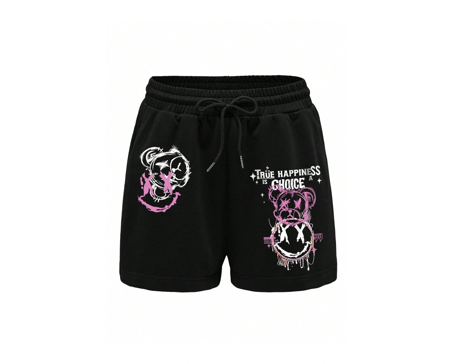 Cartoon Graphic Drawstring Waist Şort