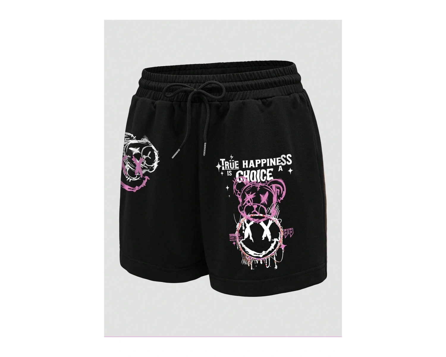 Cartoon Graphic Drawstring Waist Şort