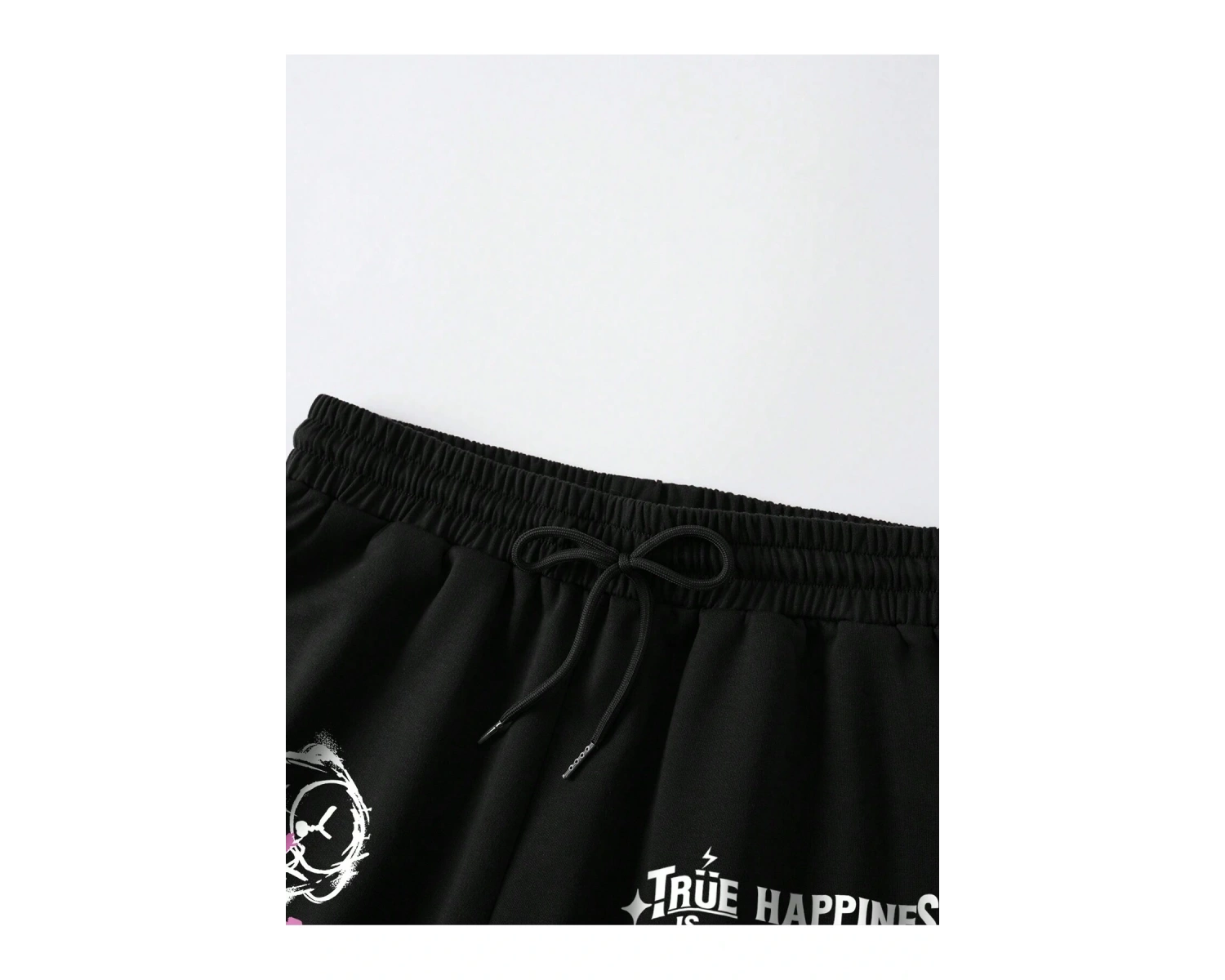 Cartoon Graphic Drawstring Waist Şort