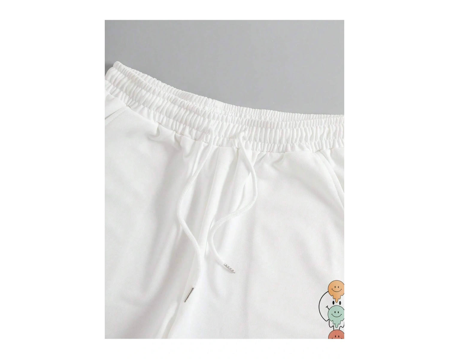 Cartoon Graphic Drawstring Waist Track Şort