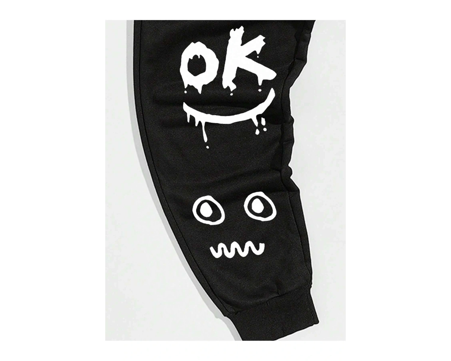 Cartoon & Slogan Graphic Drawstring Waist Eşofman Altı