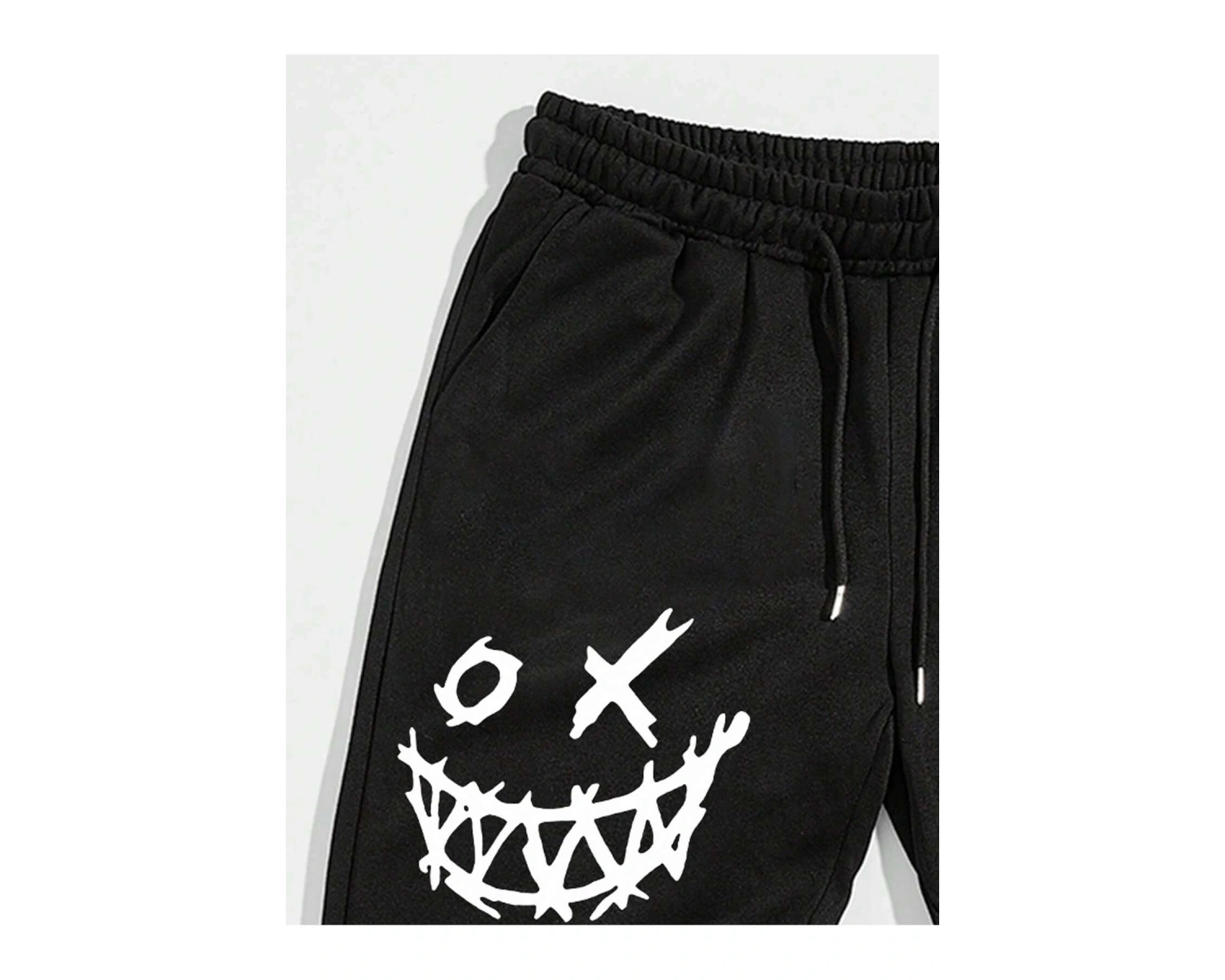 Cartoon & Slogan Graphic Drawstring Waist Eşofman Altı