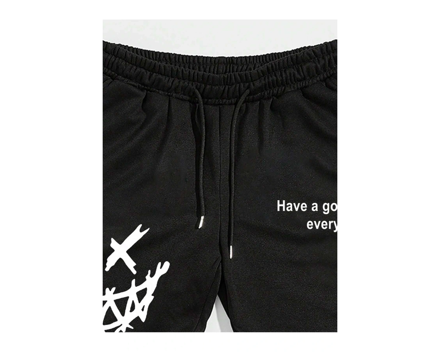 Cartoon & Slogan Graphic Drawstring Waist Eşofman Altı