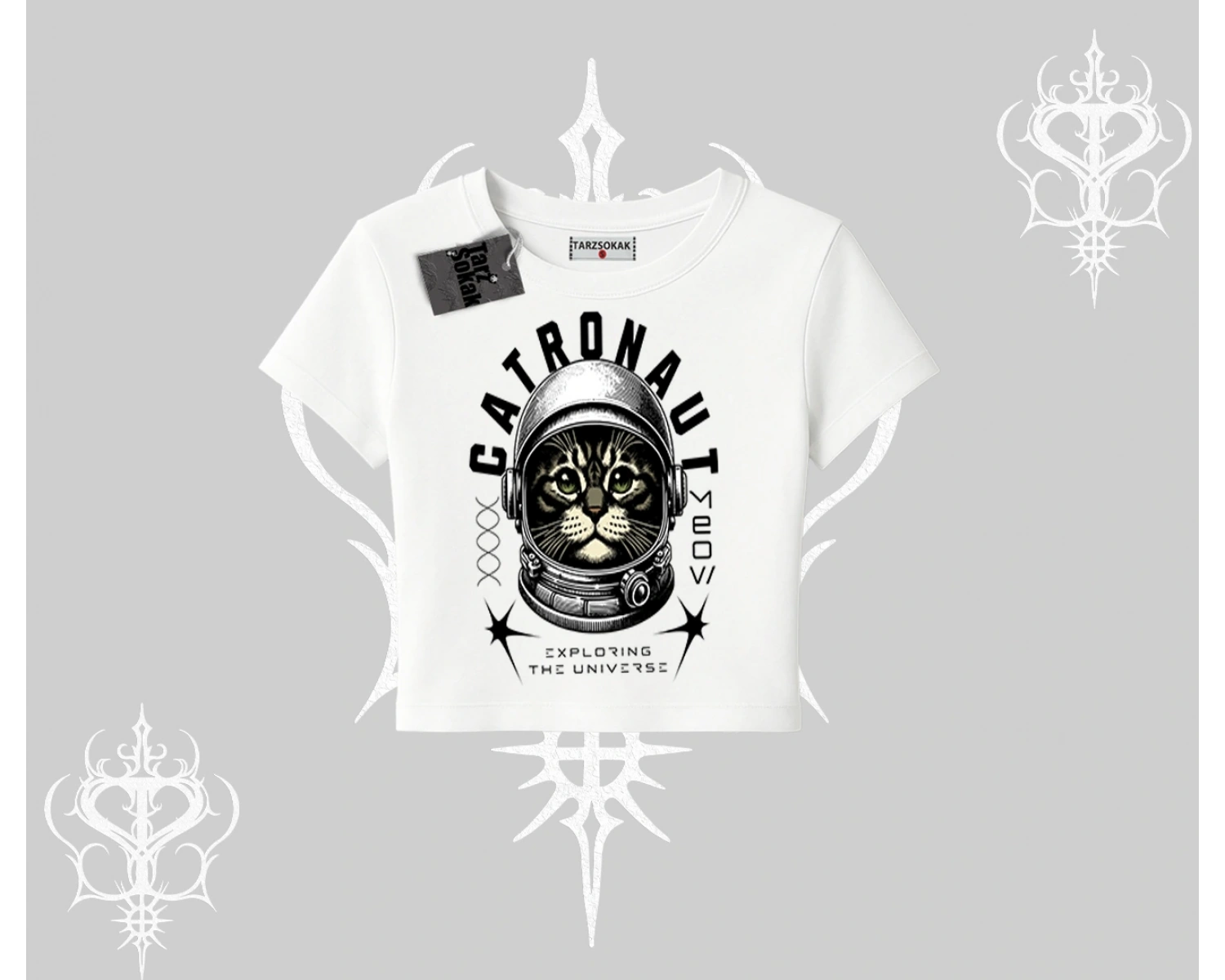 Catronaut Kedi Baskılı Babby Tee Tshirt