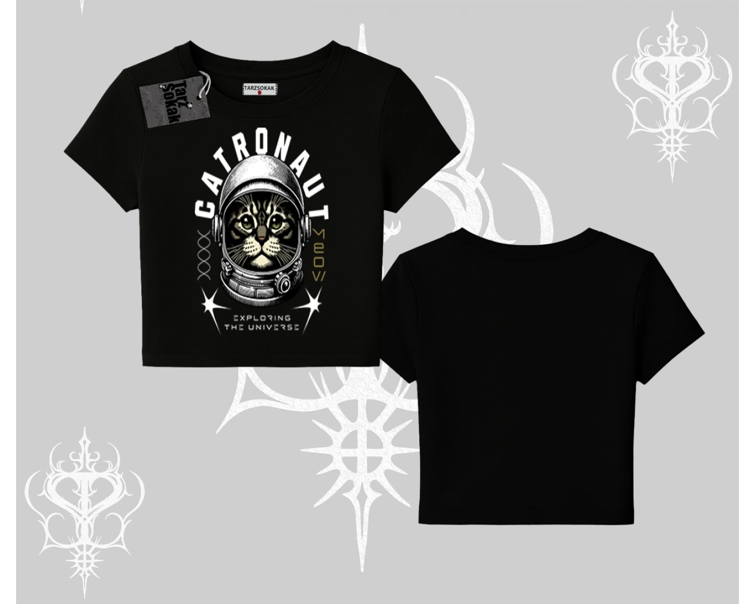 Catronaut Kedi Baskılı Babby Tee Tshirt