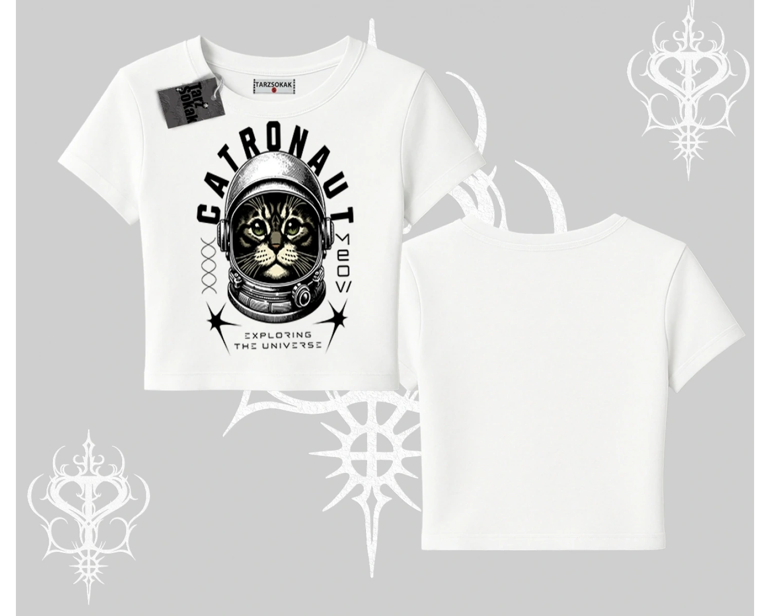 Catronaut Kedi Baskılı Babby Tee Tshirt