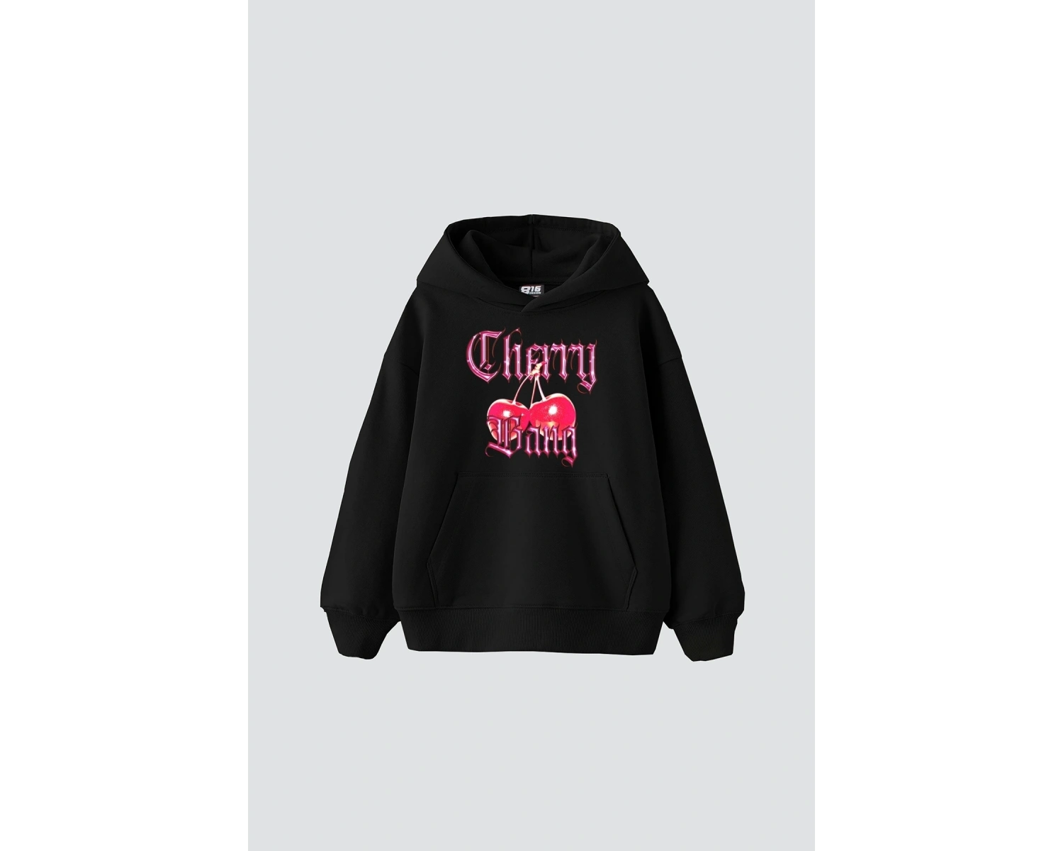 Cherry Gang Baskılı Oversize Unisex Beyaz