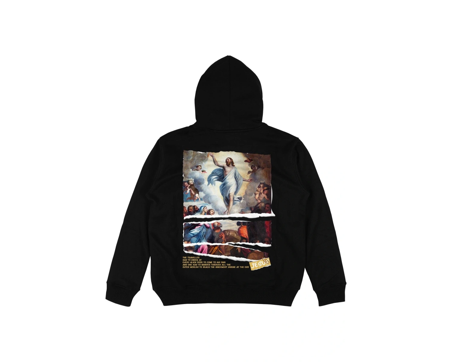 Christ Siyah Oversize Unisex Kapüşonlu Sweatshirt Hoodie