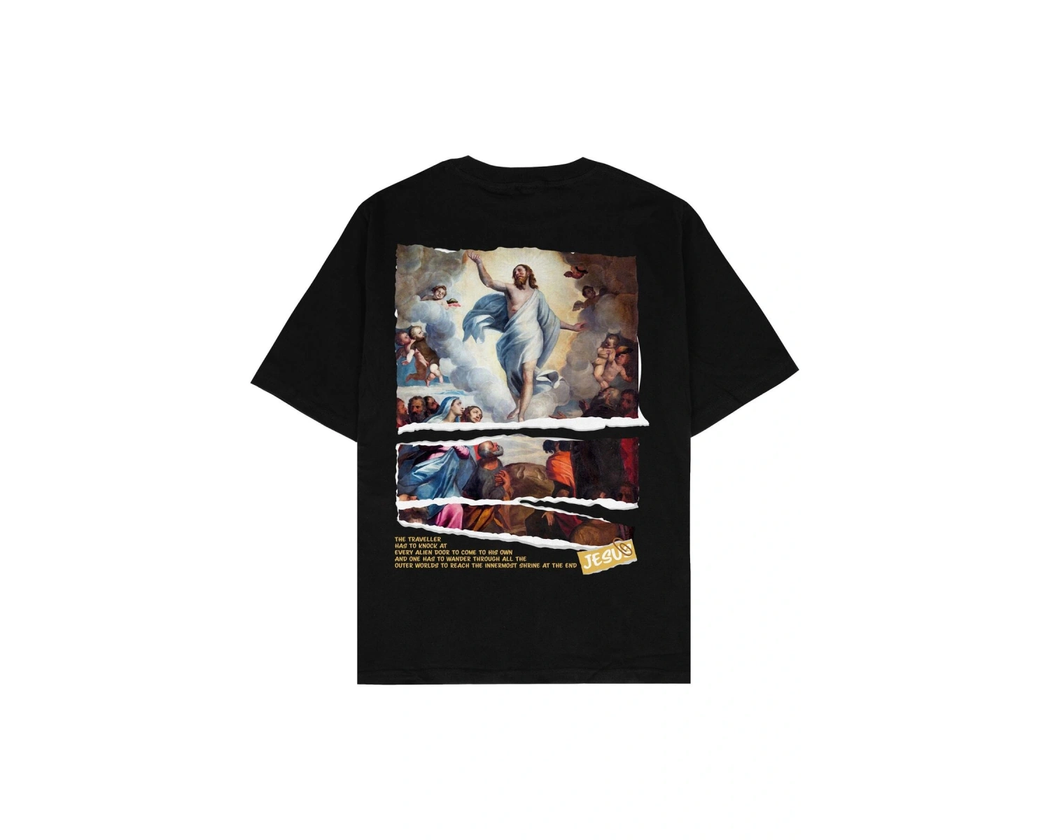 Christ Siyah Oversize Unisex T-shirt