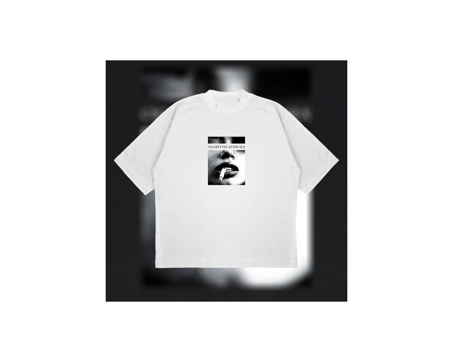 Cigarette After Baskılı Oversize Unisex Pamuklu Nefes Alan Kalın Kumaşlı