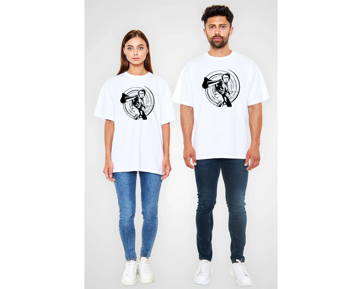 Clint Eastwood Beyaz Unisex Tişört T-Shirt