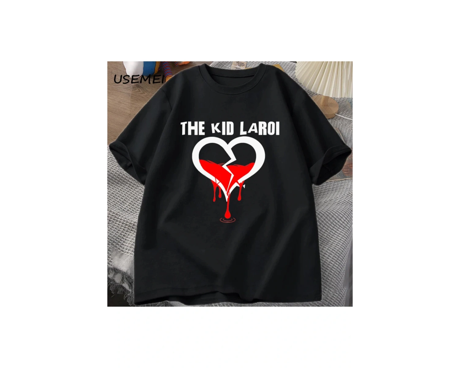 Çocuk Laroi T shirt pamuk kısa kollu O boyun Tshirt erkekler Streetwear boy T-shirt erkek kıs 3067