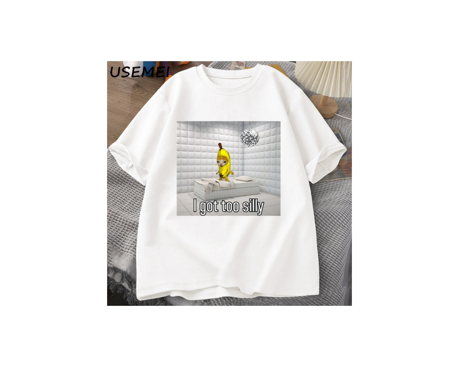 Çok Aptal Var T Shirt Uyandırma Yasası Aptal Ağlayan Muz Üzgün Kedi Meme T-shirt Erkek Komik 2996